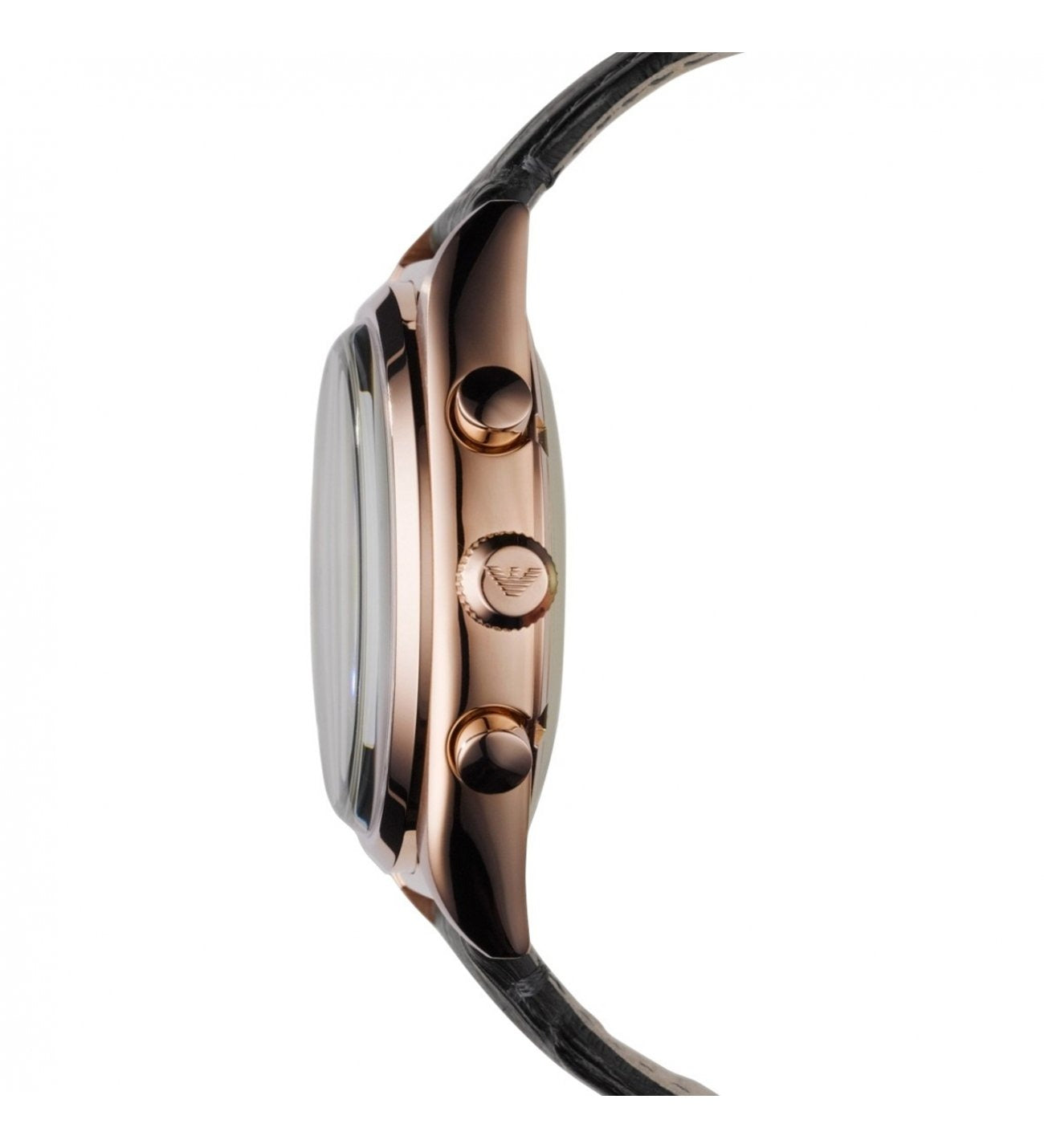 Emporio Armani Classic Chronograph Brown Dial Brown Leather Strap Watch for Men - AR0371