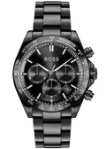 Hugo Boss Hero 2.0 Chronograph Black Dial Black Steel Strap Watch for Men - 1514271