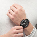 Hugo Boss Admiral Chronograph Black Dial Black Nylon Strap Watch for Men - 1513918