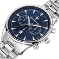 Maserati Tradizione Chronograph Blue Dial Silver Steel Strap Watch for Men - R8873646005