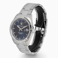 Maserati Competizione Blue Dial Silver Steel Strap Watch for Men - R8853100029