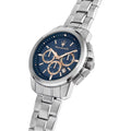 Maserati Successo Chronograph Blue Dial Silver Steel Strap Watch for Men - R8873621037