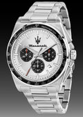 Maserati Velocità Chronograph Silver Dial Silver Steel Strap Watch for Men - R8873652006