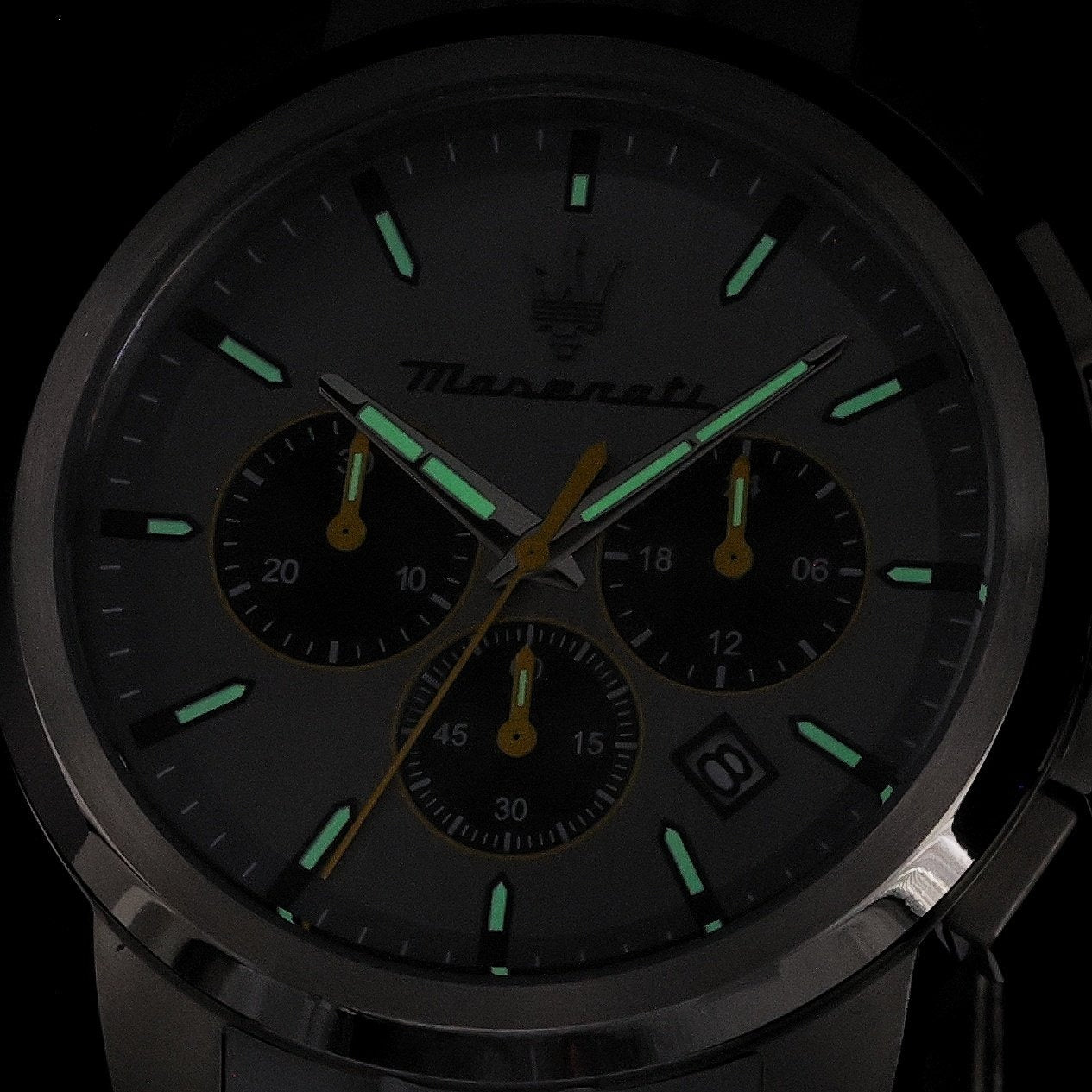 Maserati Successo Chronograph Grey Dial Grey Rubber Strap Watch for Men - R8871621043