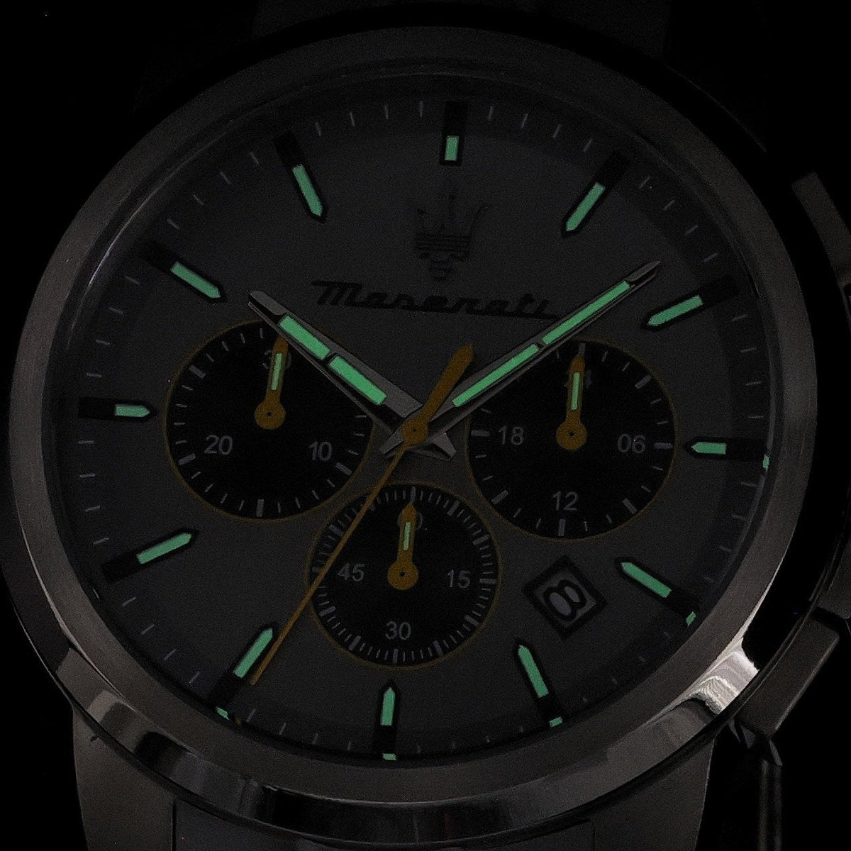 Maserati Successo Chronograph Grey Dial Grey Rubber Strap Watch for Men - R8871621043