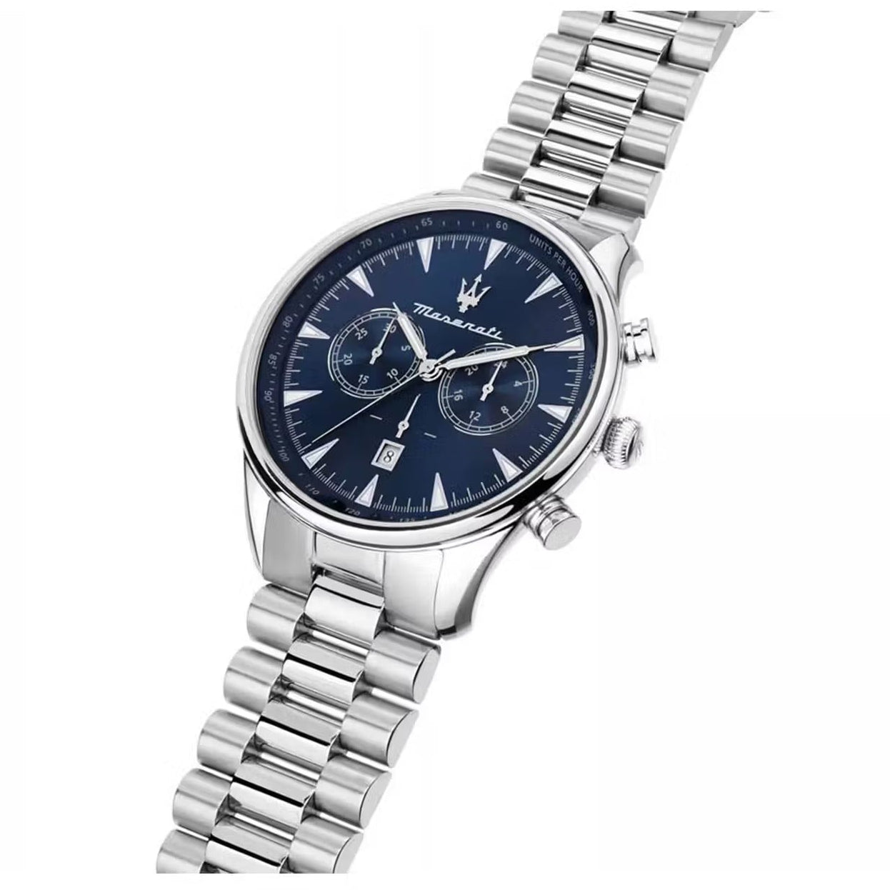Maserati Tradizione Chronograph Blue Dial Silver Steel Strap Watch for Men - R8873646005