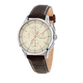Maserati Sorpasso Chronograph White Dial Brown Leather Strap Watch for Men - R8871624010