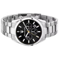 Maserati Attrazione Chronograph Black Dial Silver Steel Strap Watch for Men - R8853151010