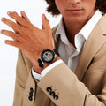 Maserati Stile Skeleton Chronograph Black Dial Black Silicone Strap Watch for Men - R8871642003