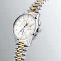 Maserati Sorpasso Chronograph White Dial Two Tone Steel Strap Watch for Men - R8873624003