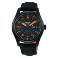 Seiko 5 Sports Flieger Pilot Automatic Black Dial Black Nylon Strap Watch for Men - SRPH33K1