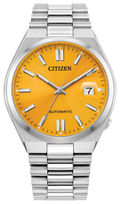 Citizen Tsuyosa Automatic Yellow Dial Silver Steel Strap Watch for Men - NJ0150-56Z