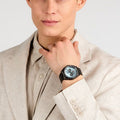 Maserati Velocità Chronograph Blue Dial Black Steel Strap Watch for Men - R8873652004