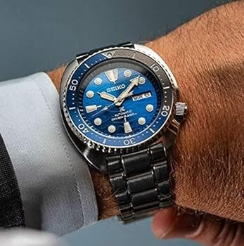 Seiko Prospex Save The Ocean Diver's Automatic Blue Dial Silver Steel Strap Watch for Men - SRPD21J1