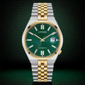 Citizen Tsuyosa 60 Automatic Green Dial Two Tone Steel Strap Watch for Men - NK0024-54X