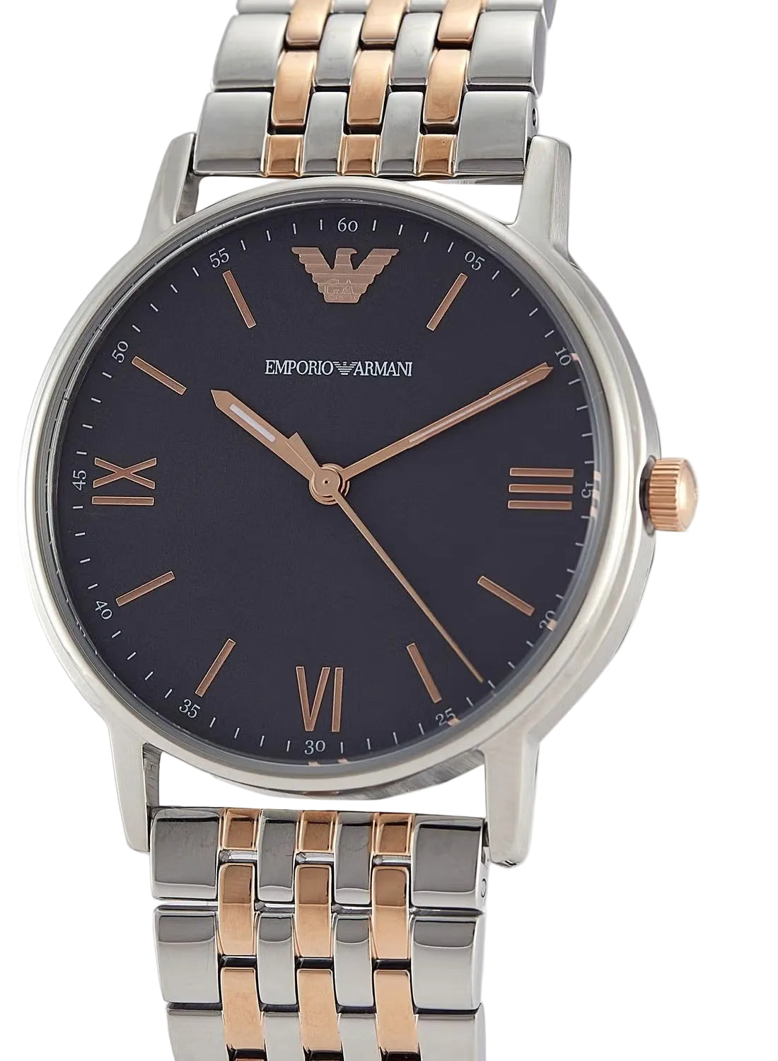 Emporio Armani Kappa Gray Dial Two Tone Steel Strap Watch for Men - AR11121