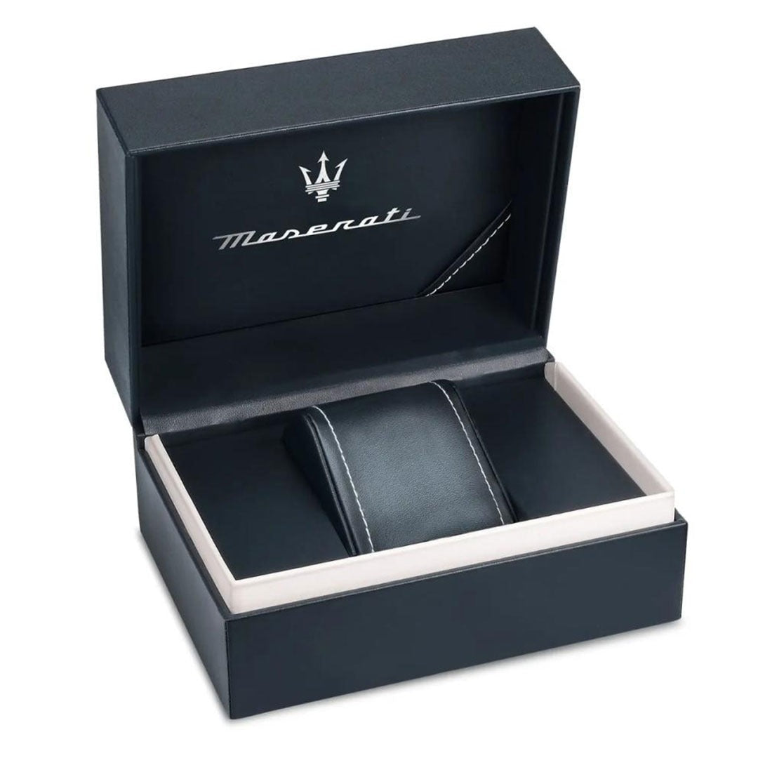 Maserati Successo Chronograph Blue Dial Silver Steel Strap Watch for Men - R8873621037