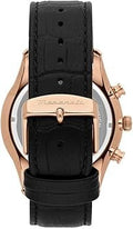 Maserati Tradizione Chronograph Black Dial Black Leather Strap Watch for Men - R8871646001