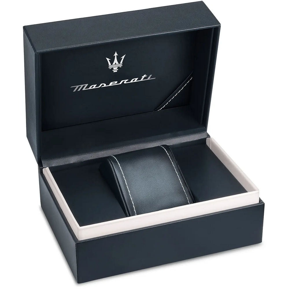 Maserati Competizione Black Dial Silver Steel Strap Watch for Men - R8853100028