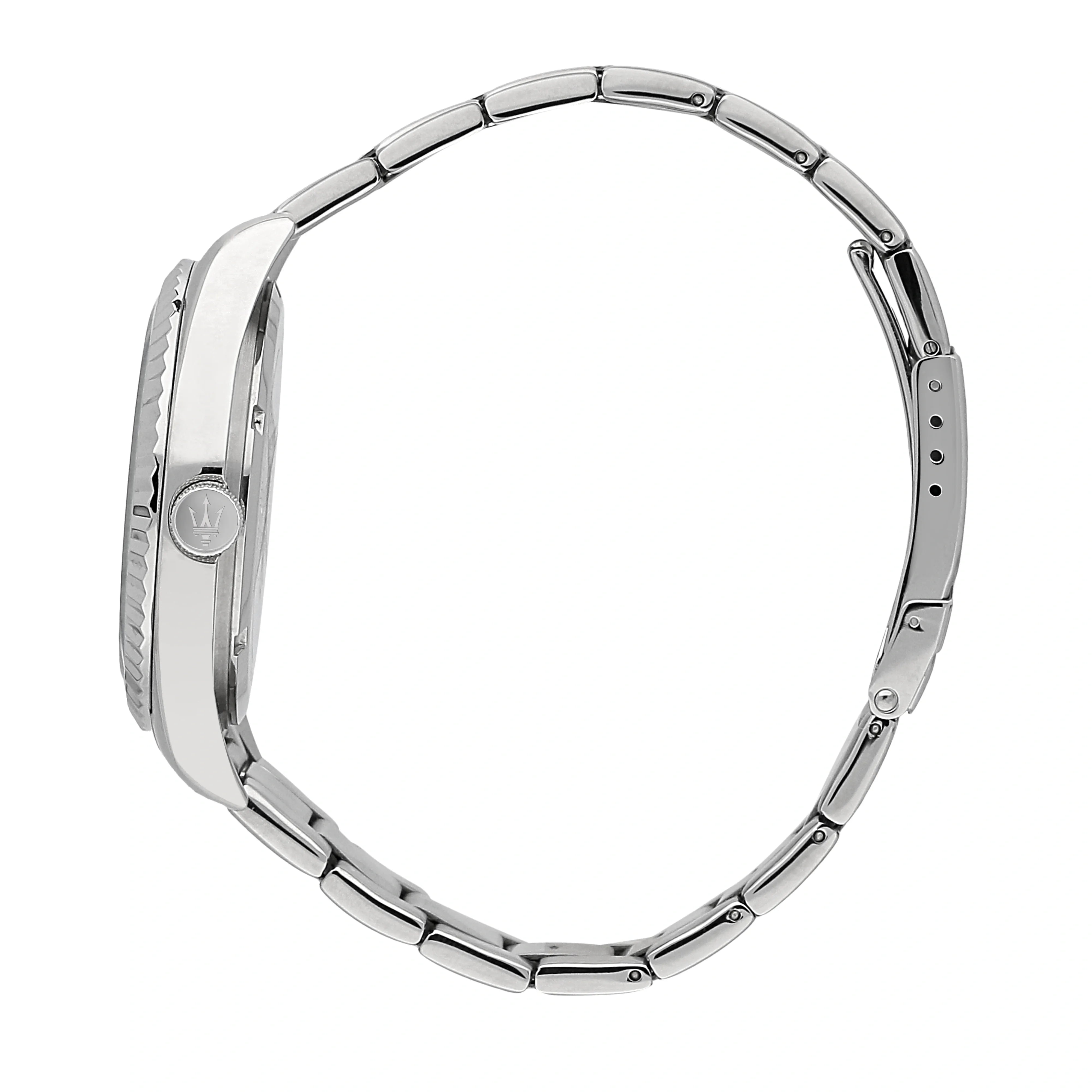Maserati Competizione Silver Dial Silver Steel Strap Watch for Men - R8853100045