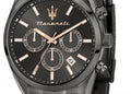 Maserati Attrazione Chronograph Black Dial Black Steel Strap Watch for Men - R8853151001