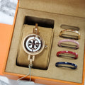 Tory Burch Riva Gold Dial Gold Steel Strap Watch for Women - TBW4029