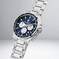 Maserati Velocità Chronograph Blue Dial Silver Steel Strap Watch for Men - R8873652005