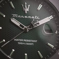 Maserati Competizione Green Dial Silver Steel Strap Watch for Men - R8853100038