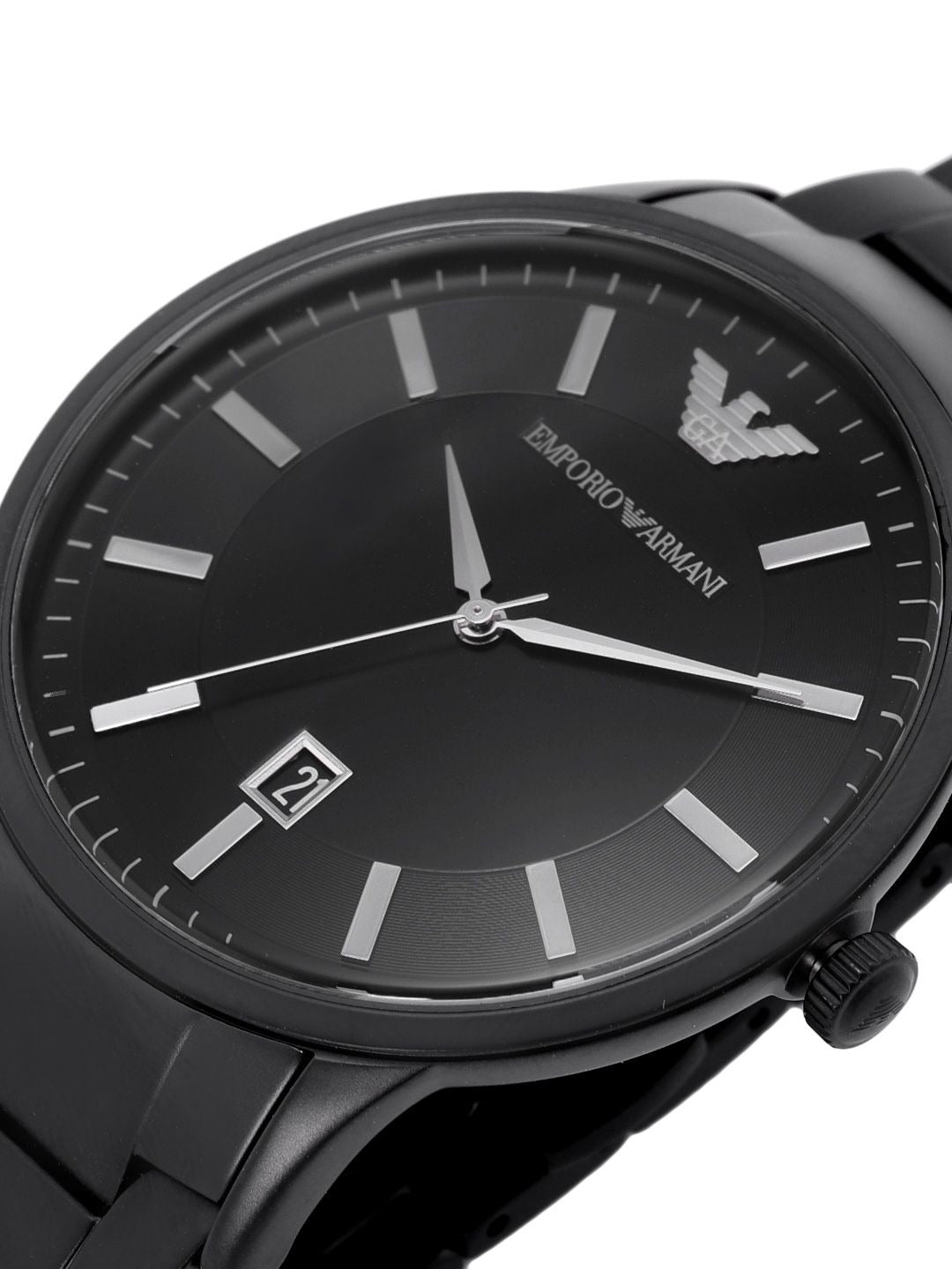 Emporio Armani Renato Black Dial Black Steel Strap Watch for Men - AR11184
