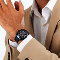Maserati Attrazione Chronograph Blue Dial Blue Steel Strap Watch for Men - R8873626003