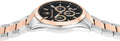 Maserati Attrazione Chronograph Black Dial Two Tone Steel Strap Watch for Men - R8853151002