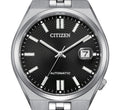 Citizen Tsuyosa 60 Automatic Black Dial Silver Steel Strap Watch for Men - NK0020-55E