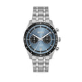 Hugo Boss Tourmaster Chronograph Blue Dial Silver Steel Strap Watch for Men - 1514286