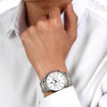 Maserati Epoca Chronograph White Dial Silver Steel Strap Watch for Men - R8873618034