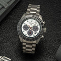 Seiko Prospex Speedtimer Solar Chronograph Silver Dial Silver Steel Strap Watch for Men - SSC911