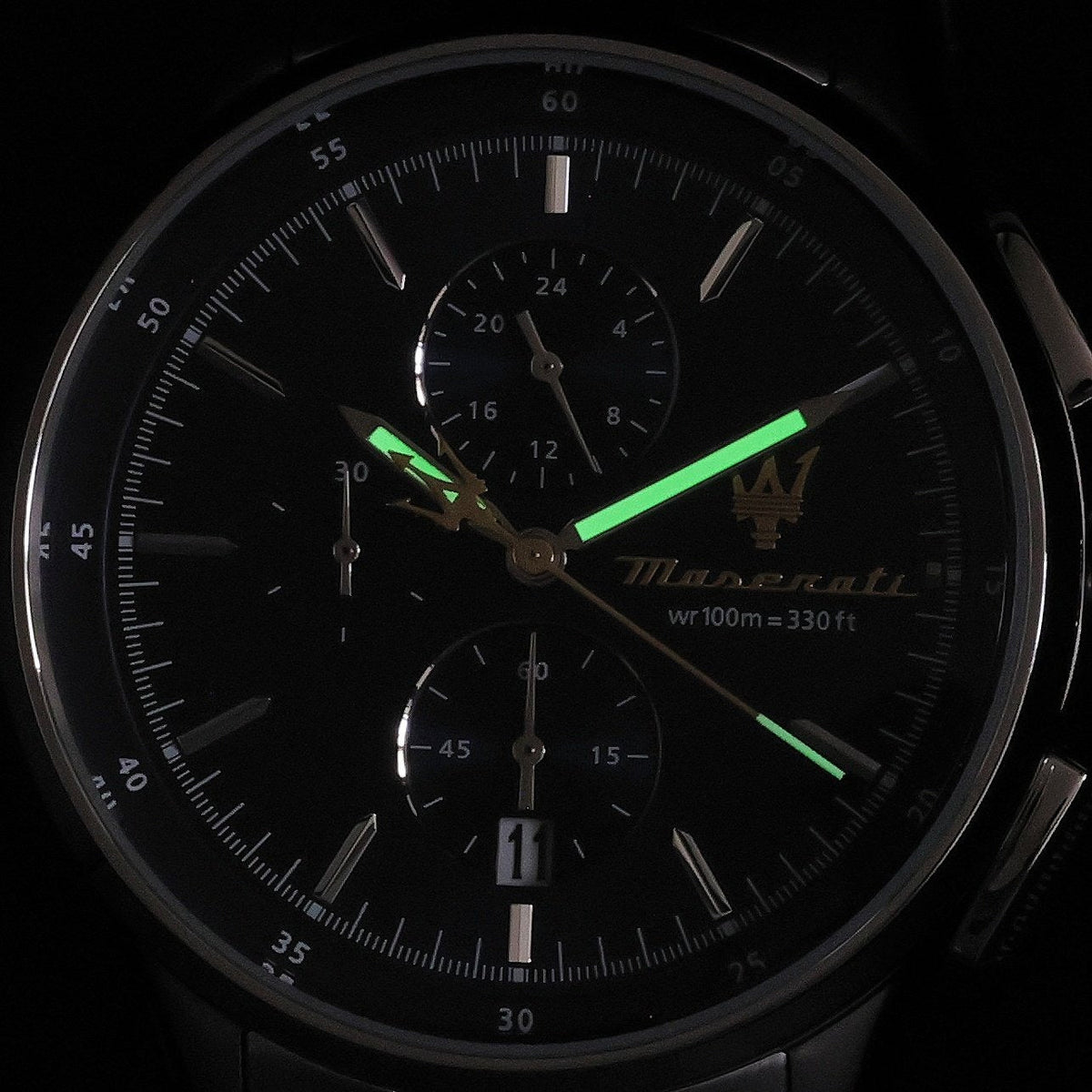 Maserati Sorpasso Chronograph Blue Dial Silver Steel Strap Watch for Men - R8873624004