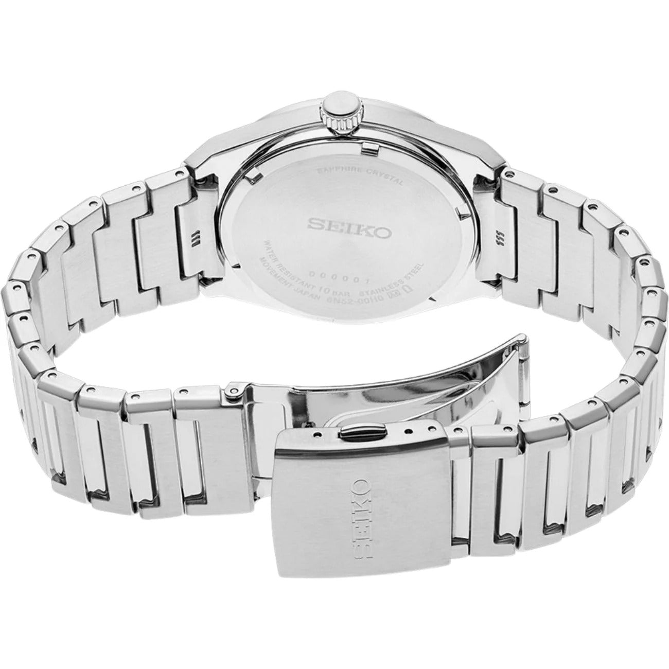 Seiko Conceptual Green Dial Silver Steel Strap Watch for Men - SUR601P1