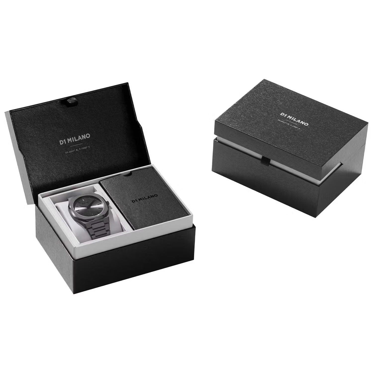 D1 Milano Ultra Thin Anthracite Gray Dial Gray Steel Strap Watch for Men - D1-UTBJ22