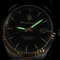 Maserati Competizione Black Dial Two Tone Steel Strap Watch for Men - R8853100042