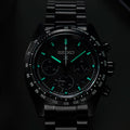 Seiko Prospex Speedtimer The Black Series Limited Edition Black Dial Black Steel Strap Watch for Men - SSC917