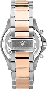 Maserati SFIDA Chronograph Blue Dial Two Tone Steel Strap Watch for Men - R8873640022