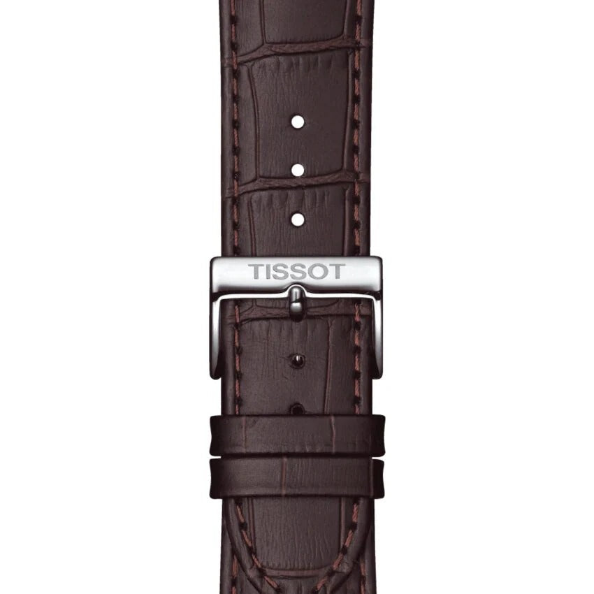 Tissot T Classic Dream Quartz White Dial Brown Leather Strap Watch for Men - T129.410.16.013.00