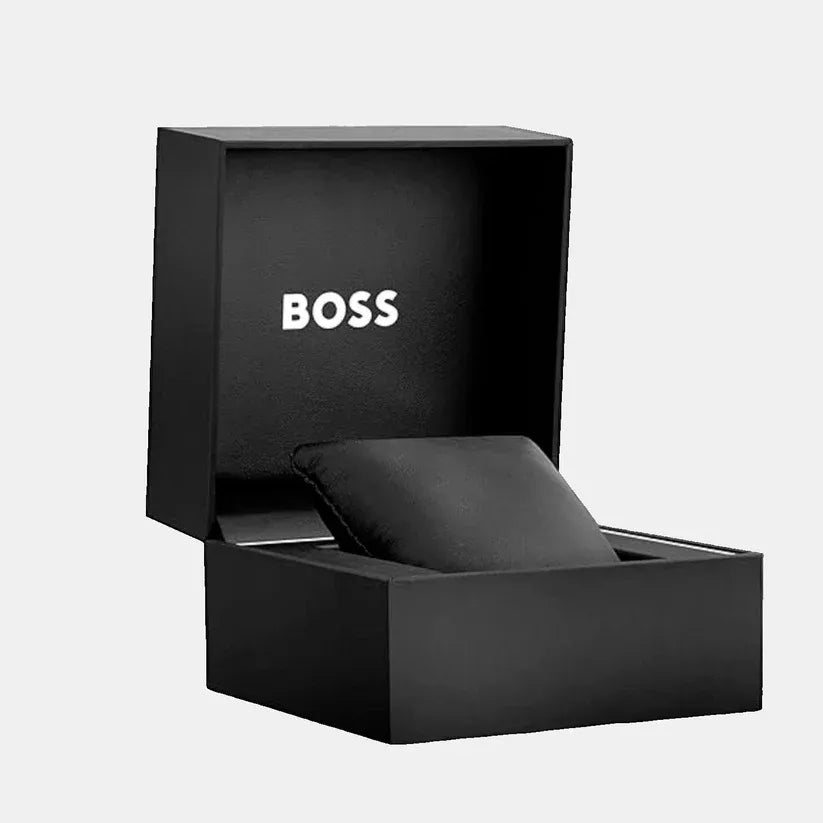 Hugo Boss Avery Chronograph Grey Dial Brown Leather Strap Watch for Men - 1514155