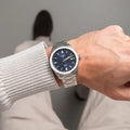 Tissot PRC 100 Solar Quartz Blue Dial Silver Steel Strap Watch for Men - T151.422.11.041.00