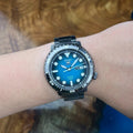Seiko 5 Sports Automatic Turquoise Dial Grey Steel Strap Watch for Men - SRPC65J1