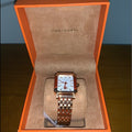 Tory Burch Robinson White Dial Two Tone Steel Strap Watch for Women - TBW1509