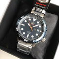 Seiko 5 Sports Automatic Blue Dial Silver Steel Strap Watch for Men - SRPC63J1
