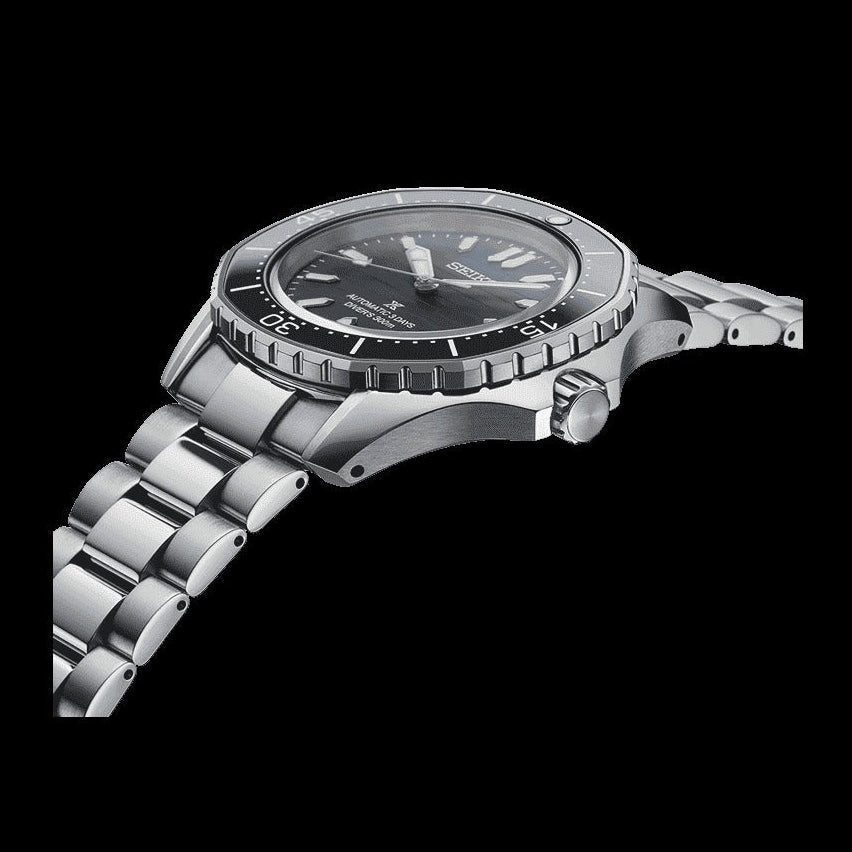 Seiko Prospex Polygonal Divers Automatic Blue Dial Silver Steel Strap Watch for Men - SPB483J1