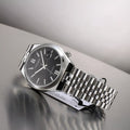 Citizen Tsuyosa 60 Automatic Black Dial Silver Steel Strap Watch for Men - NK0020-55E
