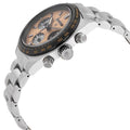 Seiko Prospex Speedtimer Solar Chronograph Gold Dial Silver Steel Strap Watch for Men - SSC817
